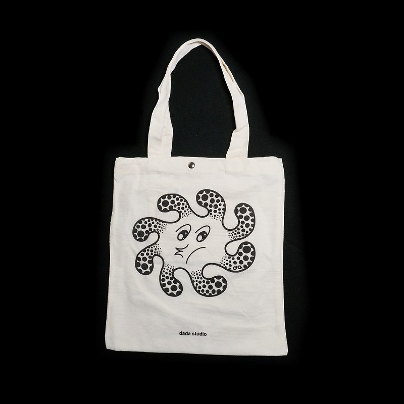 Magic Circle Illustration Art Canvas Backpack - กระเป๋าแมสเซนเจอร์ - ผ้าฝ้าย/ผ้าลินิน ขาว
