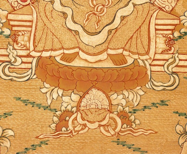 マンダラ絵 伝統的なアジア風 金色フレーム 絵画