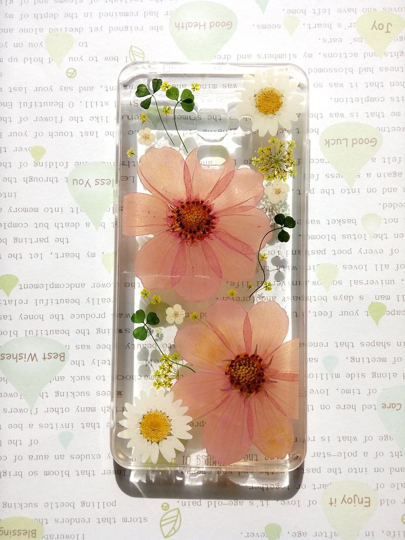 Pressed flower phone case, Samsung Galaxy A8 plus - เคส/ซองมือถือ - พลาสติก สีม่วง
