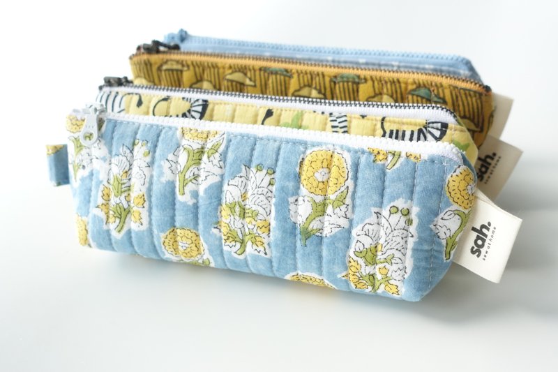 Quilted Pencil Case - Pencil Cases - Cotton & Hemp 