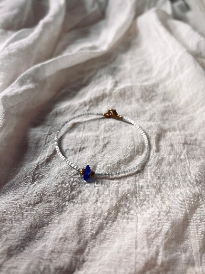 【Circle You】Sea Glass Beaded Bracelet - สร้อยข้อมือ - วัสดุอีโค 