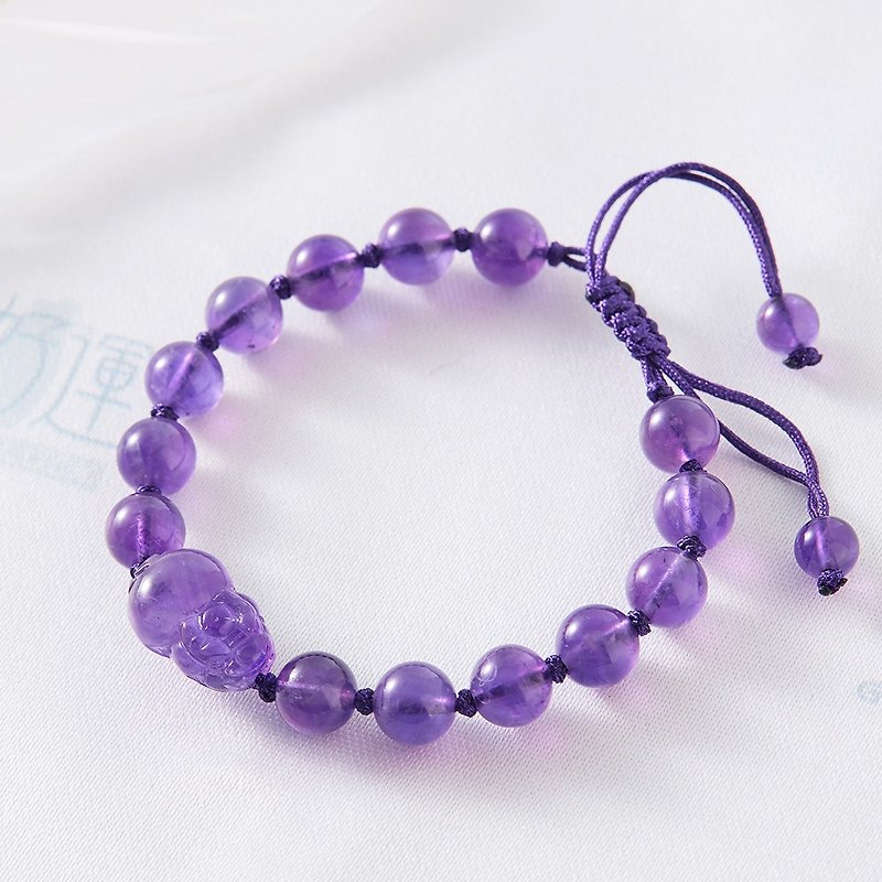 Uruguay Premium Amethyst Bracelet - (Consecration included) Benefactor Luck - Bracelets - Crystal Purple