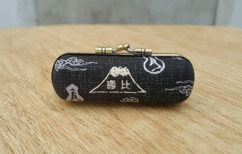 壽比山 印章盒 口金盒 低調文青風 萬用盒/單章盒 - 印章/印台 - 棉．麻 