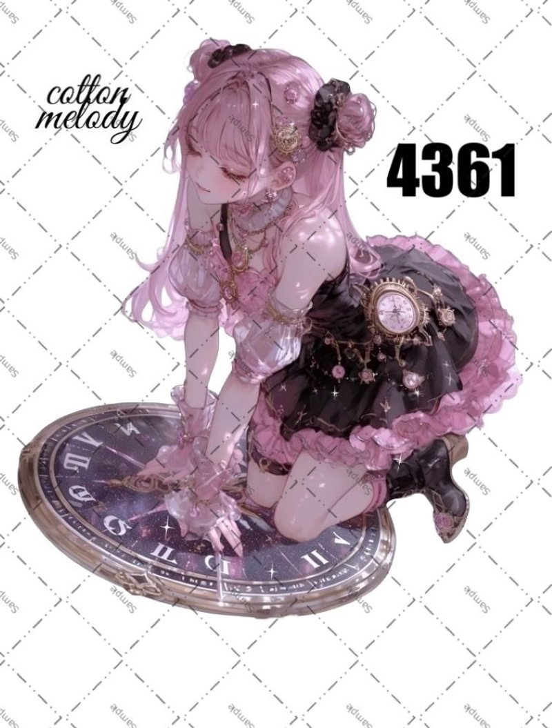 original sticker no.4361 人物ステッカー オリジナルステッカー オリジナル人物ステッカー 装飾ステッカー cotton melody - 貼紙 - 紙 