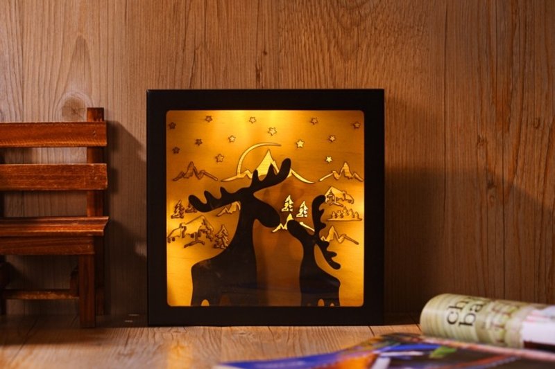 Elk Frame lights - โคมไฟ - ไม้ สีดำ