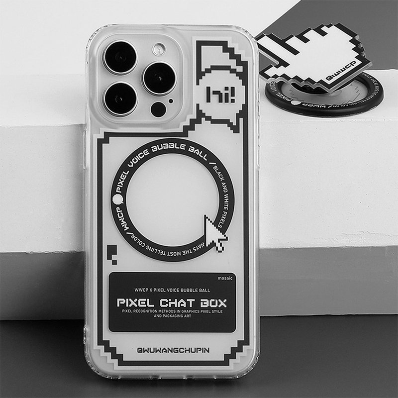 Pixel style hi iPhone case - เคส/ซองมือถือ - วัสดุอื่นๆ 