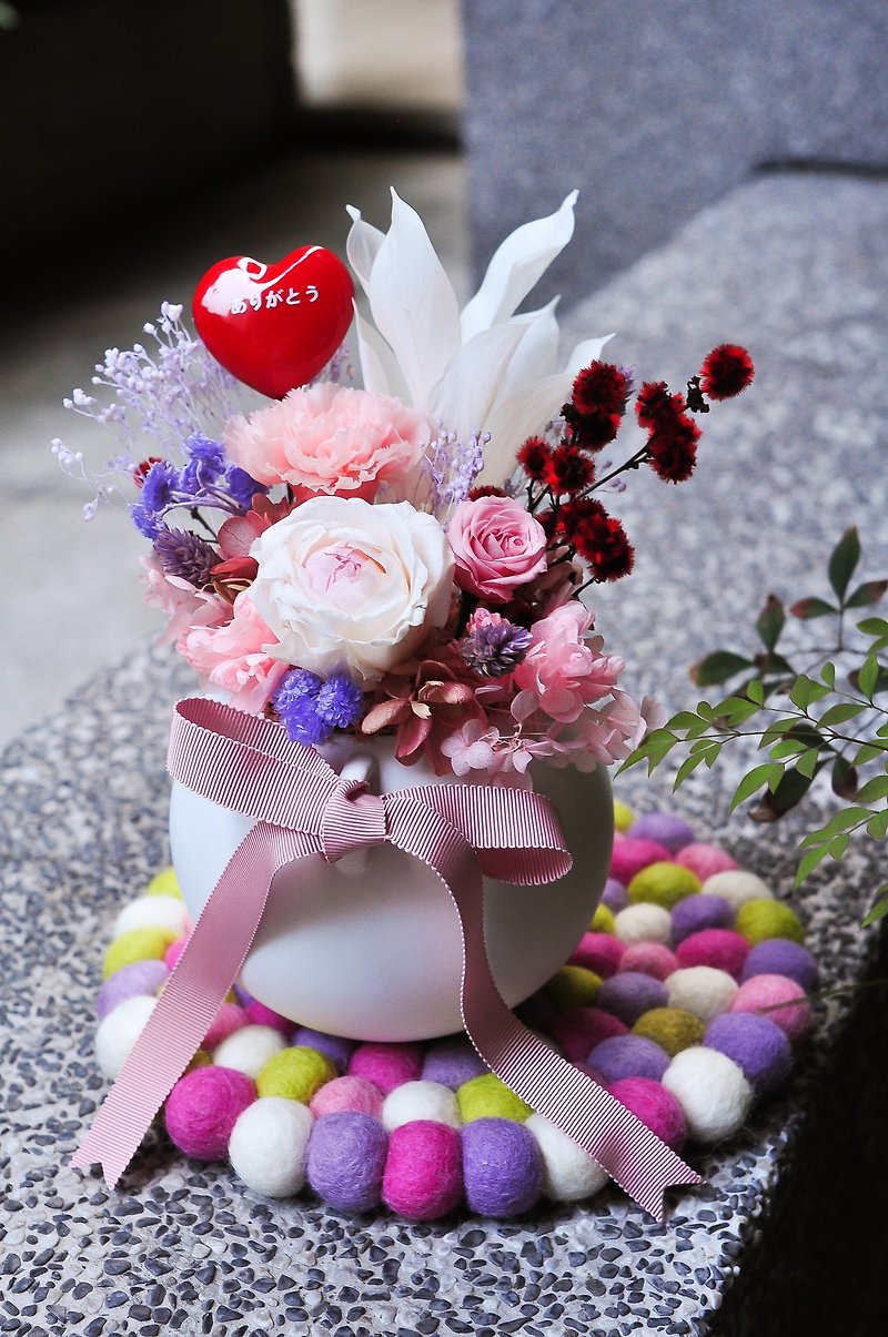 Warm │ carnation circular flower ceremony Happy Mother's Day - ตกแต่งต้นไม้ - พืช/ดอกไม้ สึชมพู