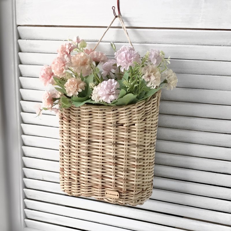 Front door basket, Wicker wall basket, Entryway organizer - Wall Décor - Eco-Friendly Materials Brown