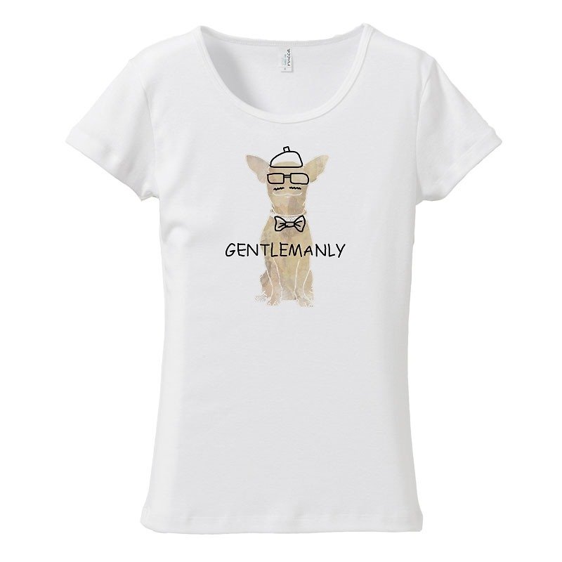 [レディースTシャツ] gentlemanly - Tシャツ - コットン・麻 ホワイト