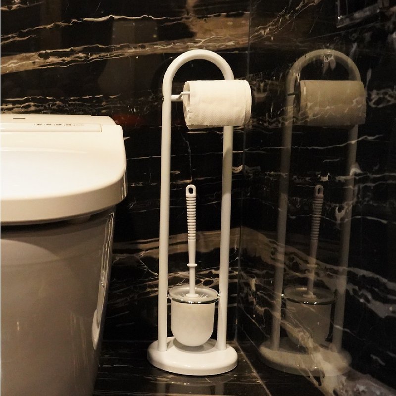 [Out of print] MIT simple style - tissue toilet brush holder - Bathroom Supplies - Plastic White