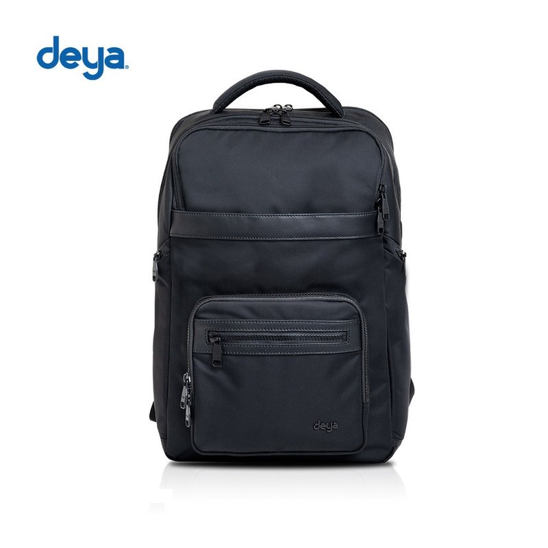 deya lnfinity Econyl business functional backpack-black - กระเป๋าเป้สะพายหลัง - ไนลอน สีดำ