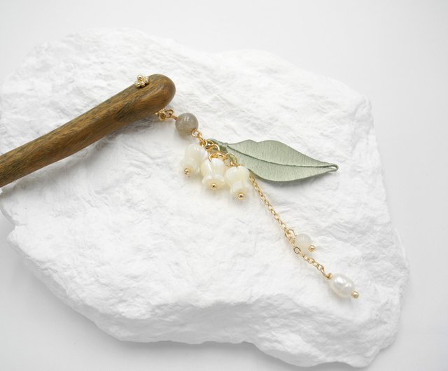 White Lily Of The Valley on sale Hairpin