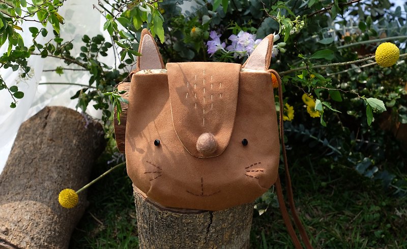 Adult fox-shaped cross-body bag - Messenger Bags & Sling Bags - Polyester Brown