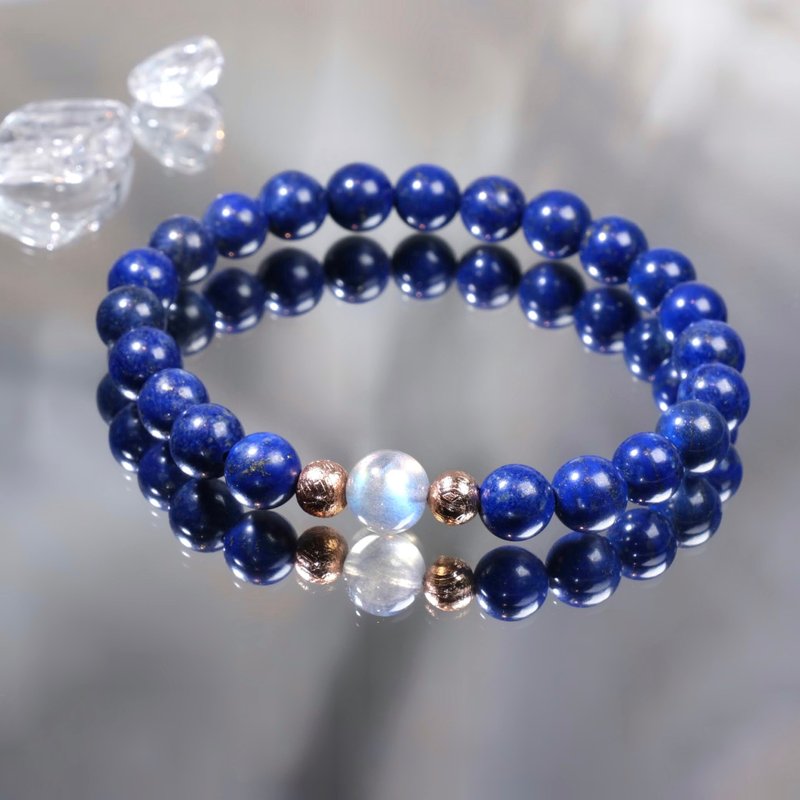 Tiantie·Lapis Lazuli·Labradorite Natural Crystal Bracelet Meteorite High Energy - สร้อยข้อมือ - คริสตัล สีน้ำเงิน