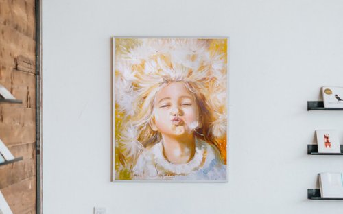 Annet Loginova 太陽之子 Giclée 帆布列印繪畫。
