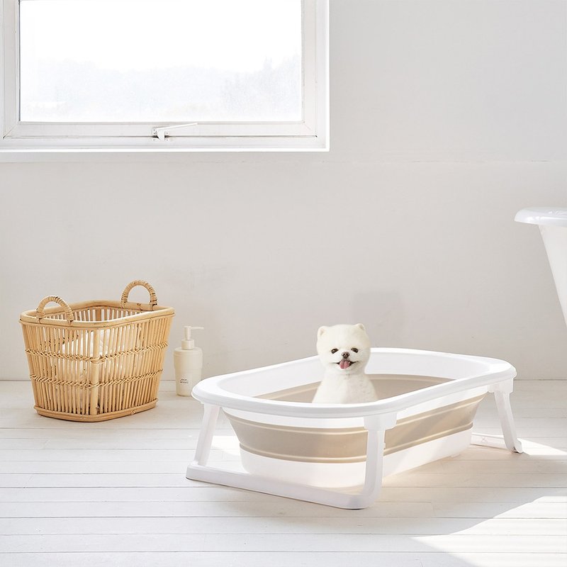 Pet folding bathtub cat and dog bathtub/pet home/bathing - Other - Other Materials White