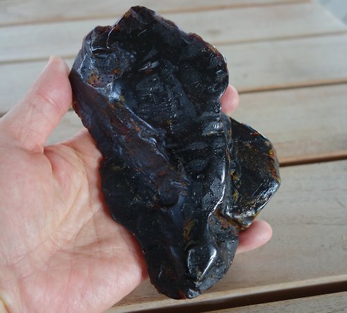 山奇藝術 緬甸翳珀195公克 琥珀 Amber 半寶石 原石 原礦 瑿珀 醫珀 藥珀
