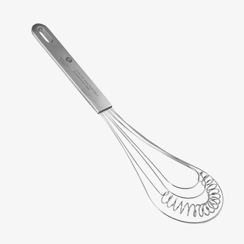 Chef's Mixer Stainless Steel 33CM Handheld Egg Beater/Spiral/Balloon Mixer - Cutlery & Flatware - Stainless Steel Silver