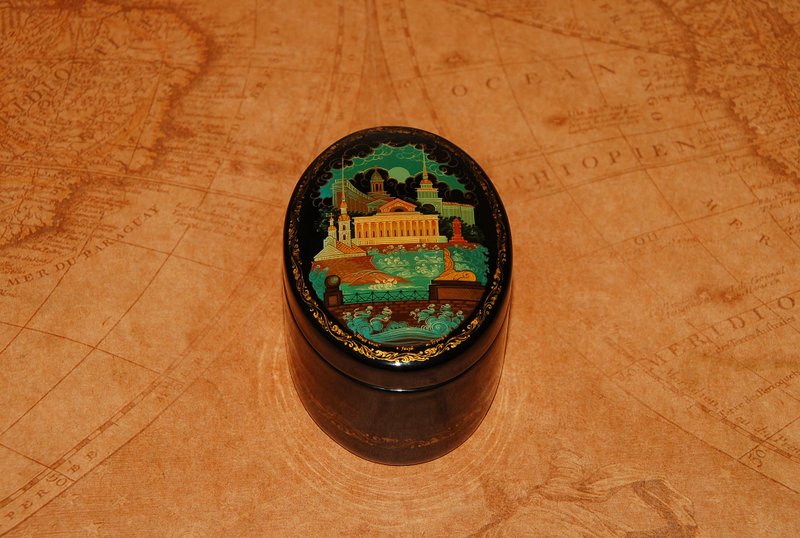 White Nights in St Petersburg lacquer box Russian decorative art - 擺飾/家飾品 - 其他材質 
