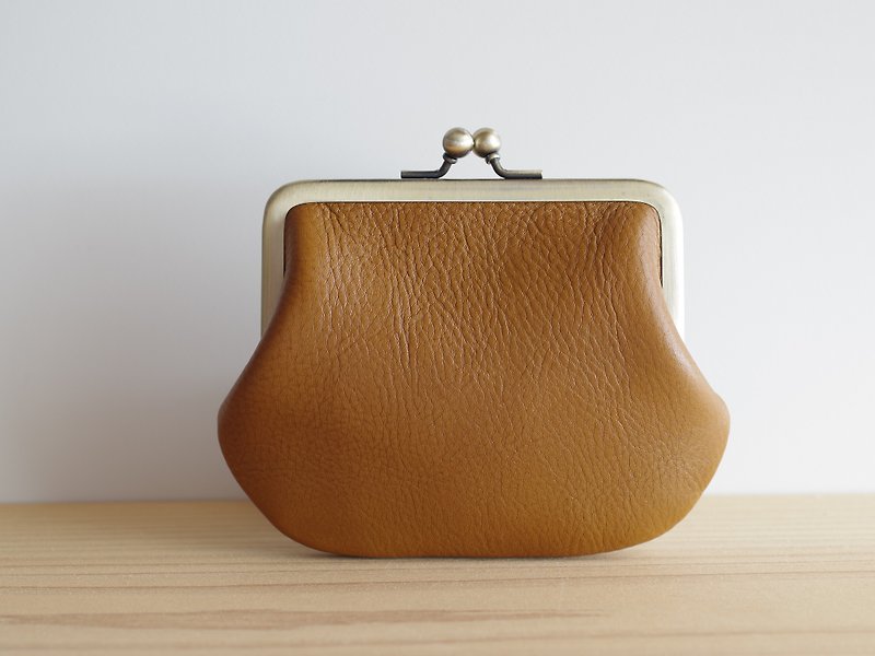 Nume leather square type mustard - กระเป๋าสตางค์ - หนังแท้ สีนำ้ตาล