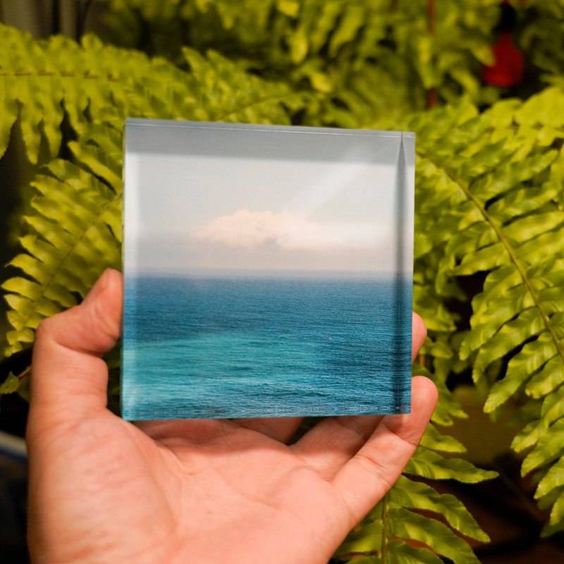 [Healing Seascape SeeSea / Clouds]-Crystal Photos/Crystal Glass/Qixi Festival - Lighting - Wood Multicolor