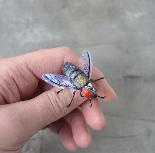 フライブローチ額入り装飾品 フライブローチ額入り装飾品 Vintage Dragonfly Brooch • Art