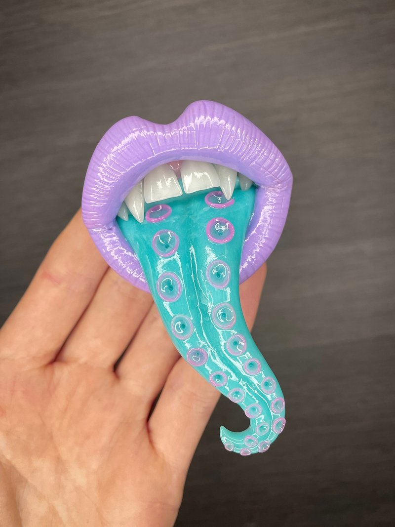 phone-grip-purple-lips-with-a-tentacle-polymer-diary-pinkoi