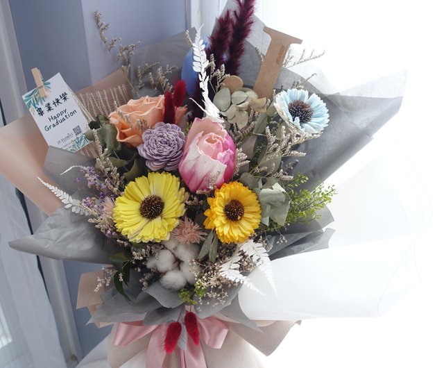 The Depth of Thank You*Immortal Bouquet Fragrance Bouquet Korean Bouquet  Mother's Day Bouquet - Shop astroflowerlab Dried Flowers & Bouquets - Pinkoi