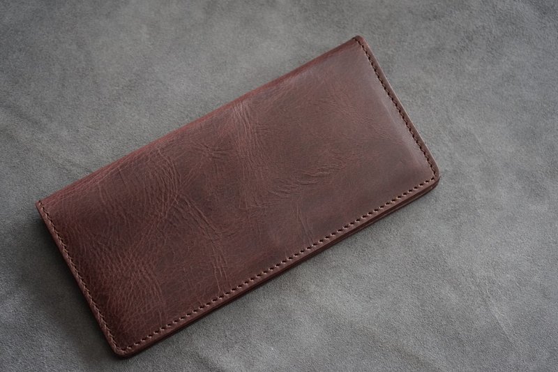 Long wallet(WAL008)(Brown) - Wallets - Genuine Leather 