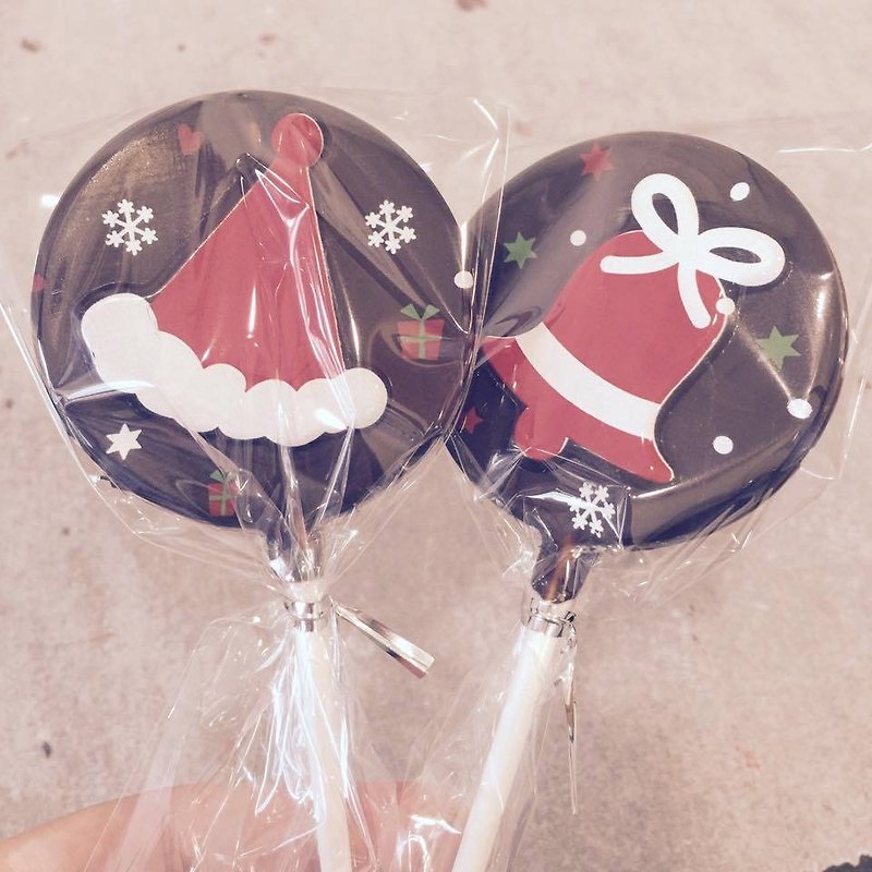 【C.Angel】巧克力棒棒糖/聖誕節巧克力/婚禮小物 - 巧克力 - 新鮮食材 紅色