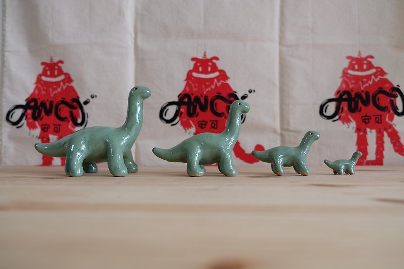 Green Planet Dinosaur - Small - Paper Town \ Home Decoration - Items for Display - Pottery Green