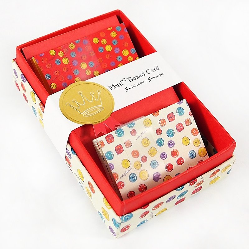 Beautiful red button pattern 5 into [Hallmark-card gift card/box card series] - Cards & Postcards - Paper Red