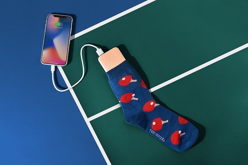 Thecoopidea -  HAIRY 6000mAh Powerbank with socks - Chargers & Cables - Other Materials Yellow
