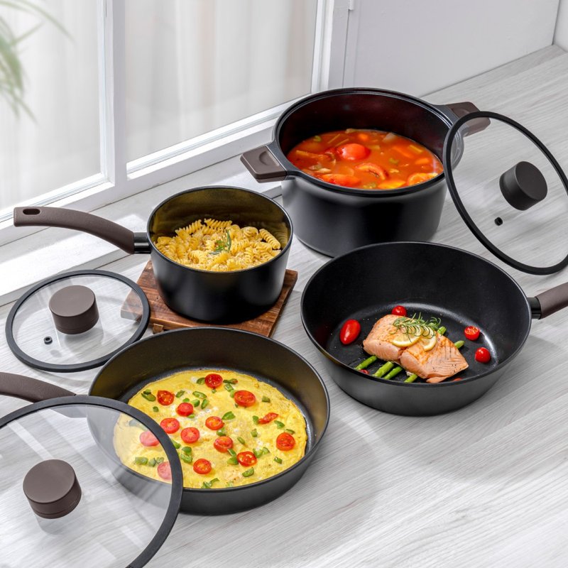 KINYO Nera series pots - Pots & Pans - Other Metals Black