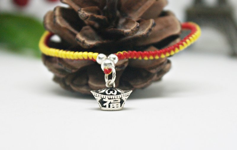 Thailand wax line silk silver _ X blessing, the money can be chosen color // // - Bracelets - Wax Red