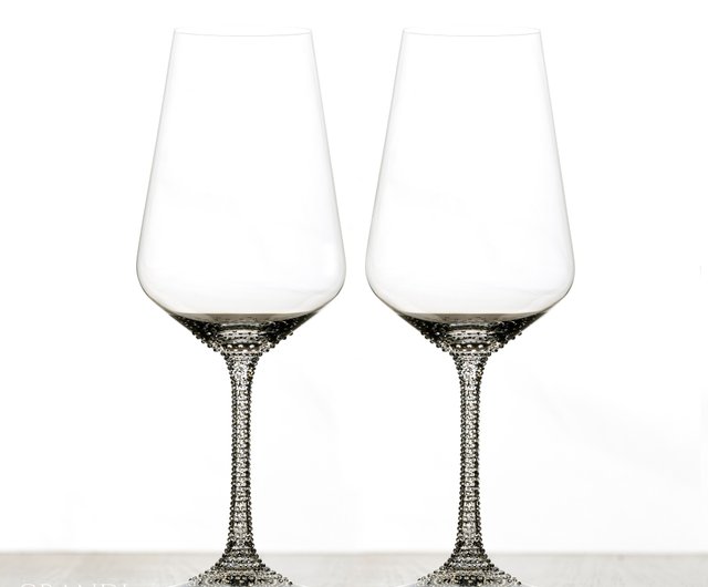 GRANDI-Andromeda crystal wine glass with 2 piece