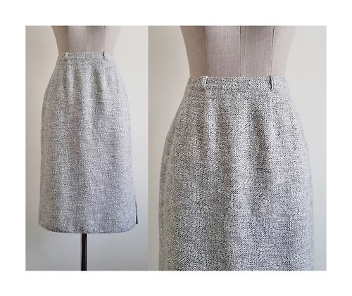 PaiissaraEveryday JEAN LOUIS SCHERRER Vintage Gray Wool Skirt