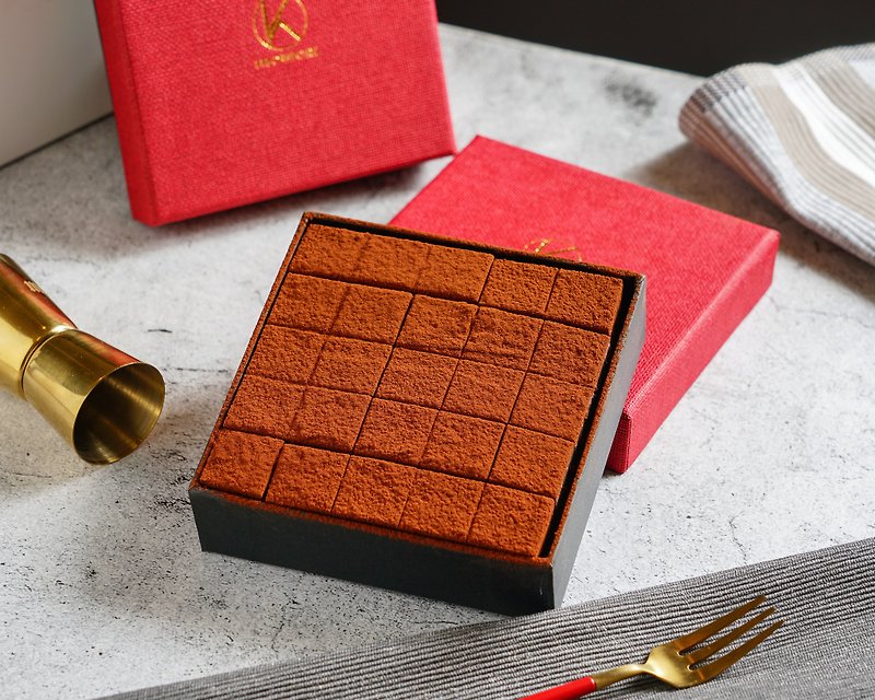 French Cognac Raw Chocolate Gift Birthday Valentine's Day (Available only on Monday) - Chocolate - Fresh Ingredients Red