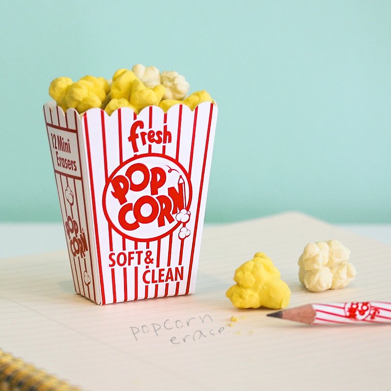 The most POP new semester sweet popcorn bucket eraser - อุปกรณ์เขียนอื่นๆ - วัสดุอื่นๆ สีเหลือง
