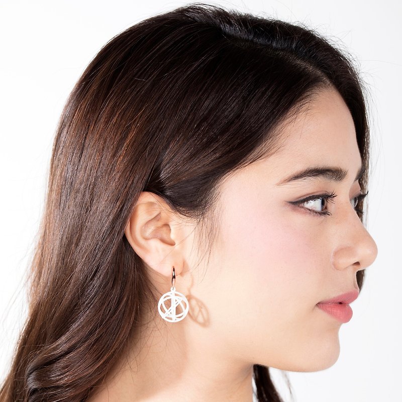 Spacing Sphere Earrings (White)  | Sense of Space Collection - Earrings & Clip-ons - Plastic White