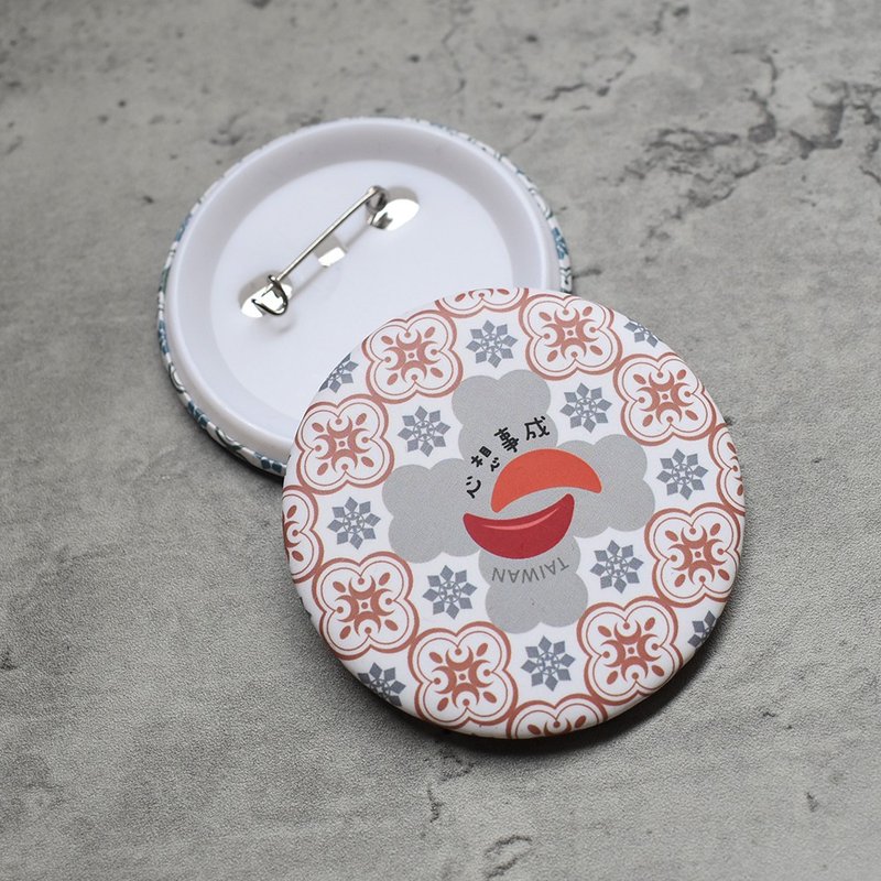 【桐鹿】海棠台湾 ピンバッジ/バッジ_好筊杯 - ピンバッジ・ピンズ - プラスチック レッド