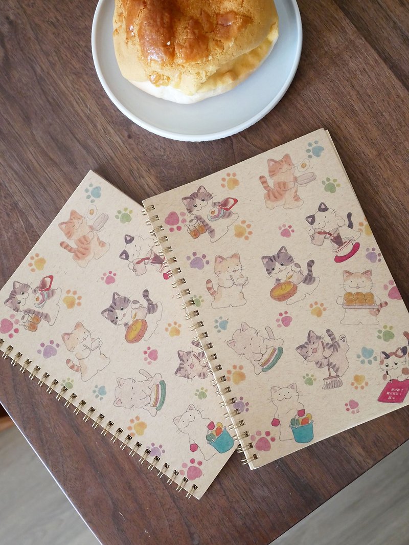 Shuanghuan Notebook ~ Tea Restaurant Buddy Cat - สมุดบันทึก/สมุดปฏิทิน - กระดาษ 