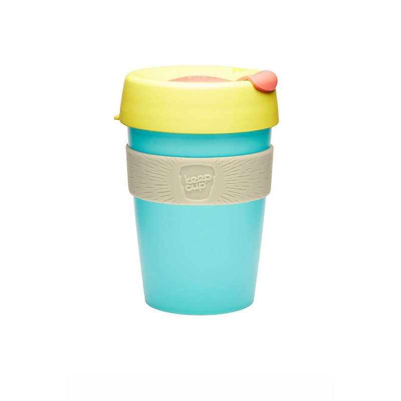 Australia KeepCup Portable Mug/Coffee Cup/Environmental Mug/Hand Holding Mug M-Turquoise - แก้วมัค/แก้วกาแฟ - ซิลิคอน สีเหลือง