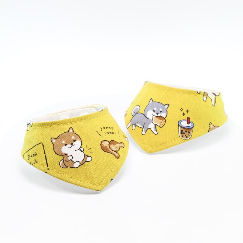 【寵物領巾】幸福吃飽飽 - 經典款 - 寵物衣服 - 棉．麻 