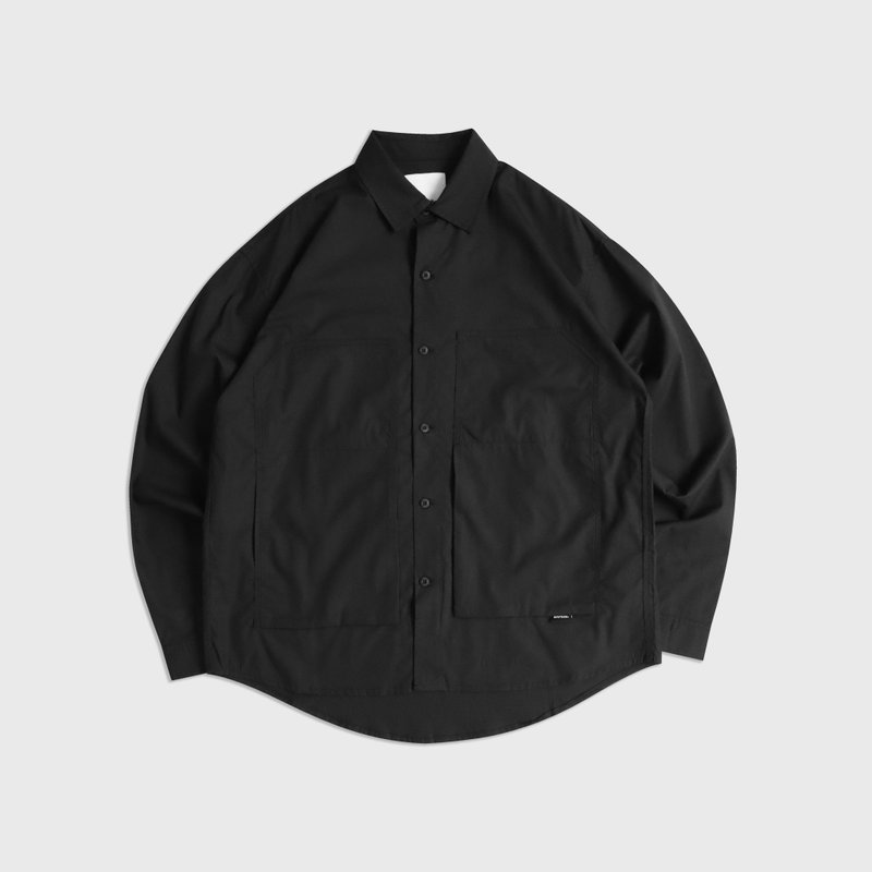 DYCTEAM Organic cotton Patch pocket shirt (black) 設計館 DYCTEAM® 男襯衫
