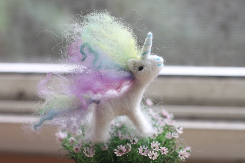 Rainbow pony soft colors small custom-made models - Stuffed Dolls & Figurines - Wool Multicolor