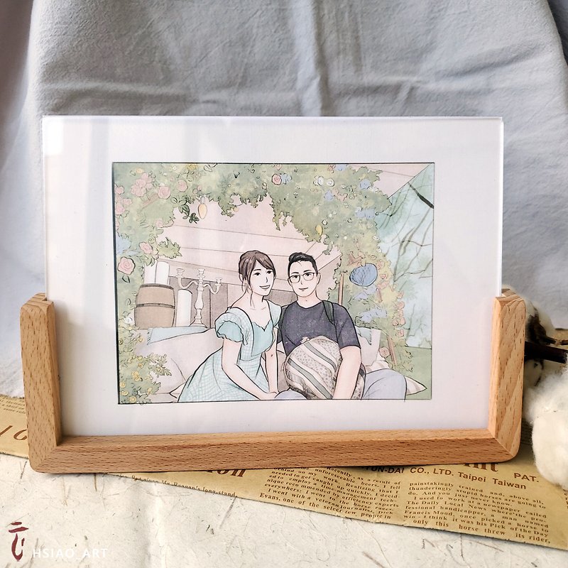 [Additional purchase area-6-inch/7-inch/8-inch frame] picture frame/photo frame/excluding paper/excluding printing - กรอบรูป - ไม้ สีกากี