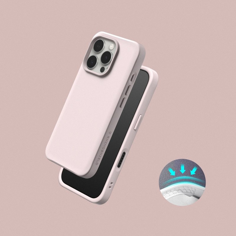 SolidX 強化吸震緩衝手機殼/雪酪粉 for iPhone 16系列 - 手機殼/手機套 - 塑膠 
