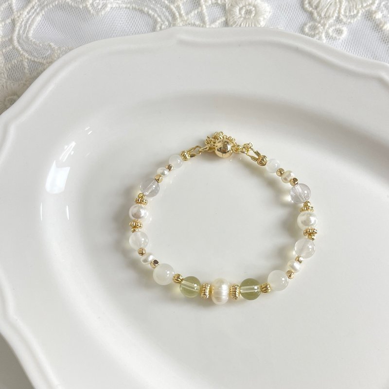 Summer of Pearls | Attracting wealth, career luck, enhancing wisdom, purifying body and mind, and relieving stress - Bracelets - Crystal Silver