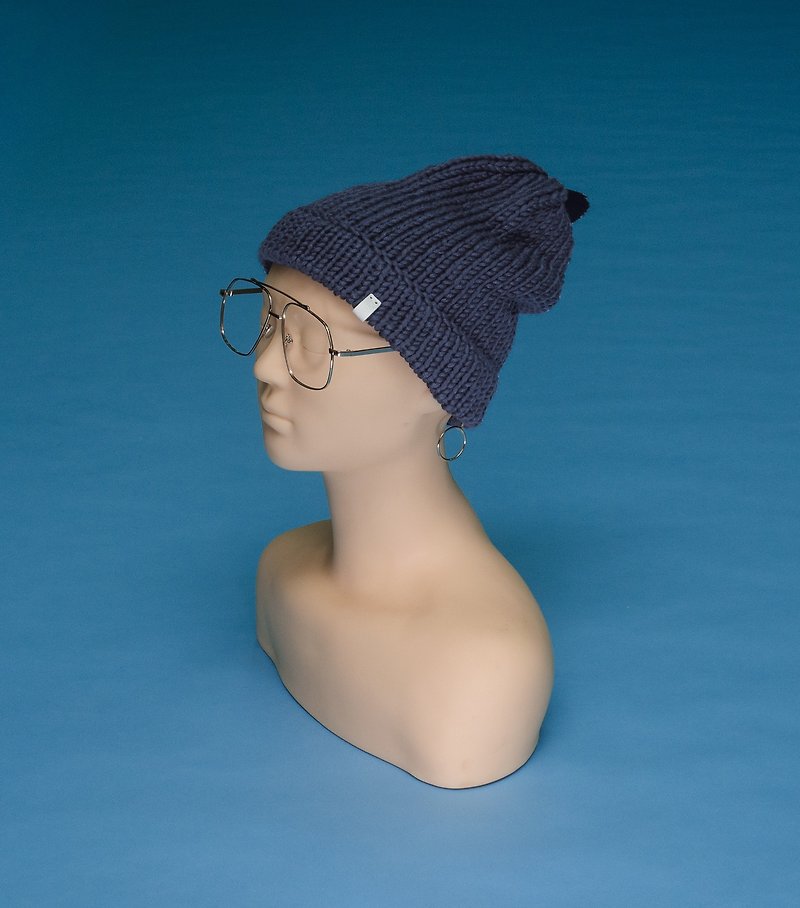 over the basic ♦ Tassel - Blue TS014 Hand-woven cap - Hats & Caps - Cotton & Hemp Blue